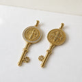 St. Benedict Gold-Plated Sterling Silver Pendant Necklace