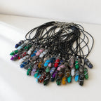 20 Assorted Stone-Style Prism Pendant Necklaces