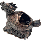 Bronze-Tone Metal Feng Shui Dragon Turtle