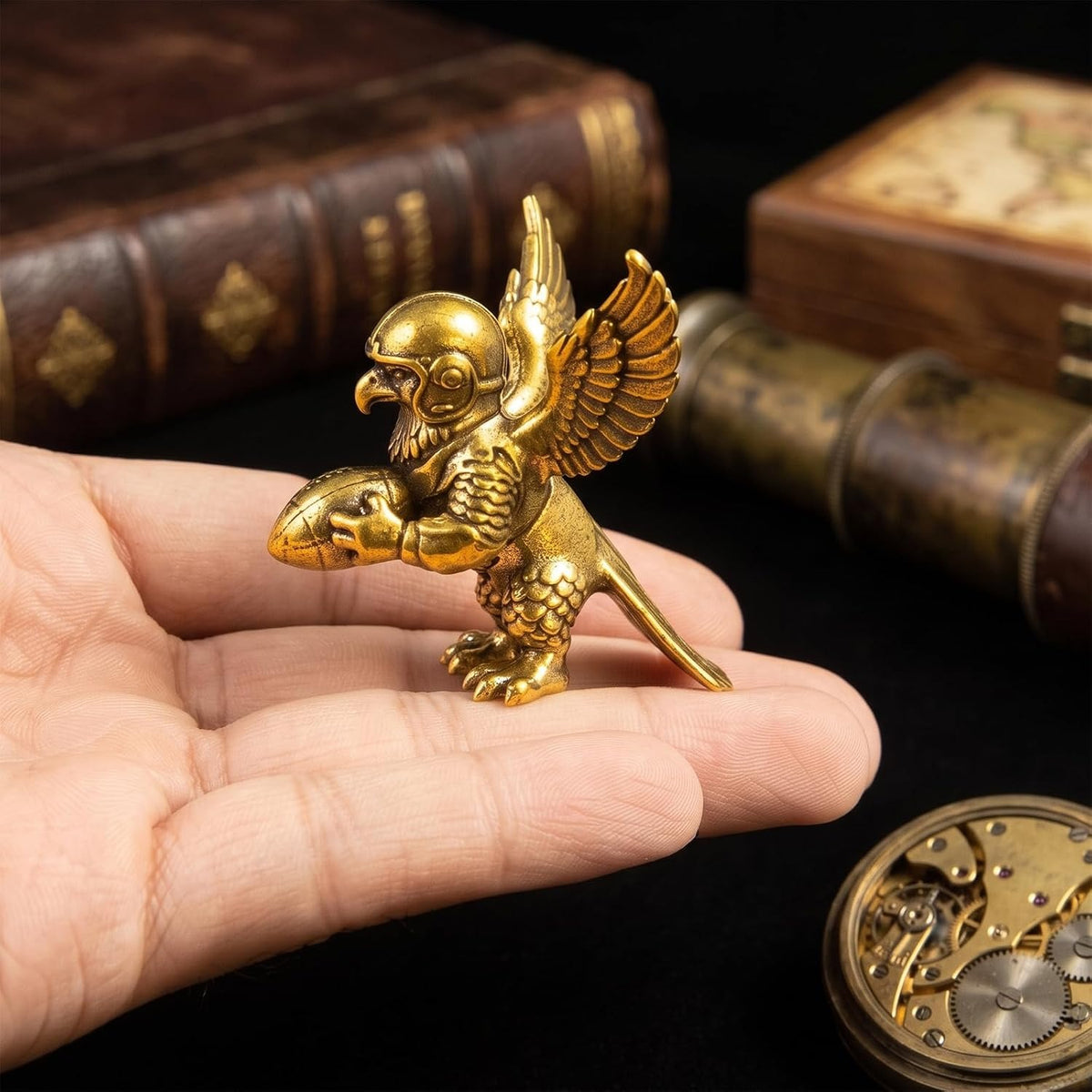 Solid Brass Football Griffin