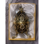Black Faberge-Style Enameled Trinket Box