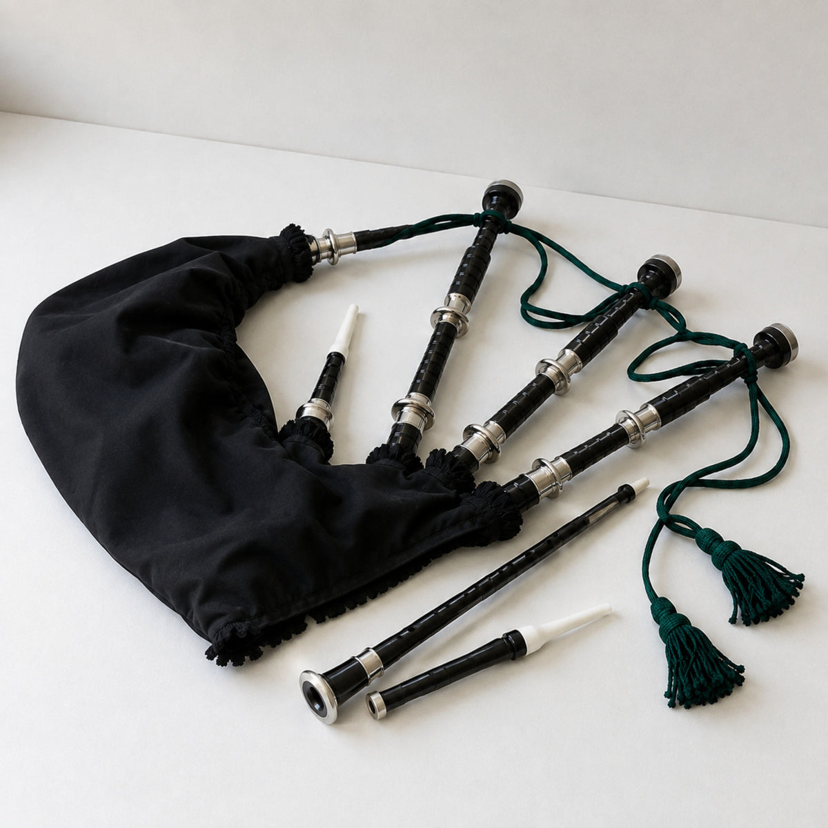 Scottish Bagpipe Set with Reeds and Accessories