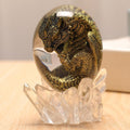 Dragon in Clear Resin Egg with Crystal-Style Base