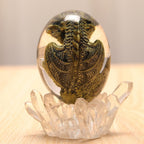 Dragon in Clear Resin Egg with Crystal-Style Base