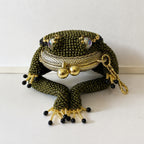Handmade Beaded Frog Coin Purse Keychain