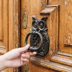 European-Style Cast Iron Owl Door Knocker