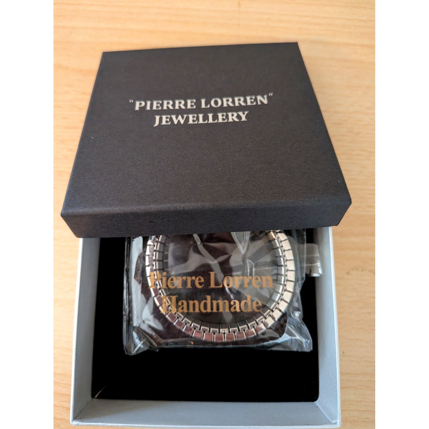 Pierre Lorren Silver Crystal Expandable Bracelet