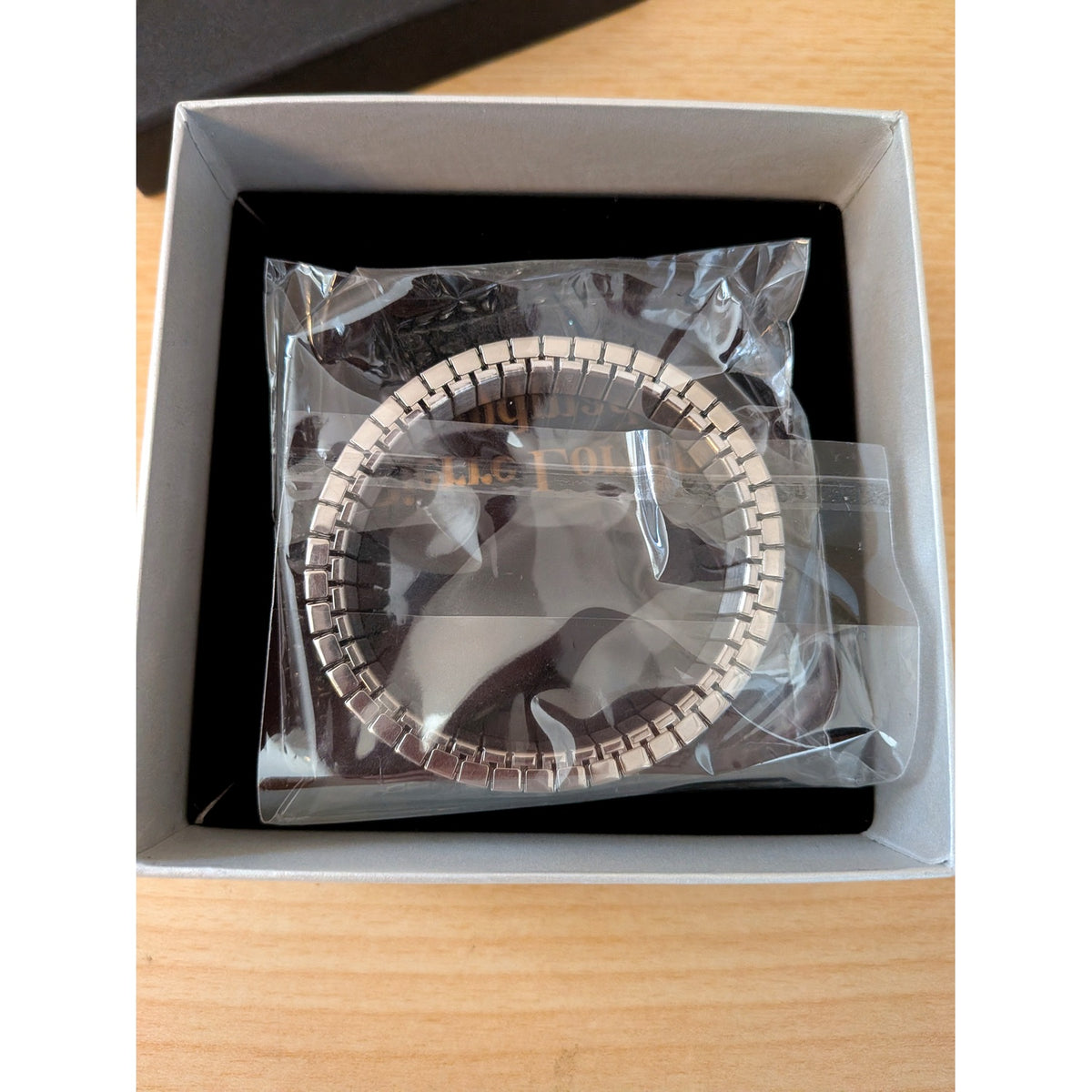 Pierre Lorren Silver Crystal Expandable Bracelet
