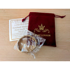 Pierre Lorren 24K Gold White Swarovski Crystal Bracelet