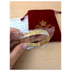 Pierre Lorren 24K Gold White Swarovski Crystal Bracelet