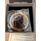 Pierre Lorren 24K Gold Citrine Swarovski Crystal Bracelet