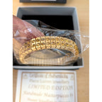 Pierre Lorren 24K Gold Citrine Swarovski Crystal Bracelet