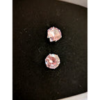 Pierre Lorren Round Pink Sapphire Solitaire Stud Earrings