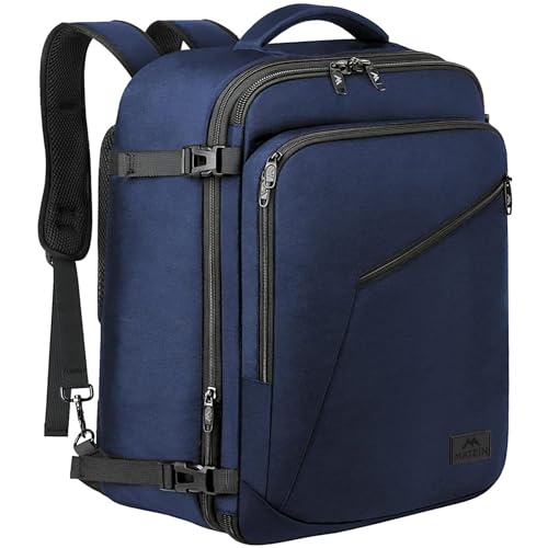 MATEIN Extra Large Expandable Travel Backpack - Blue