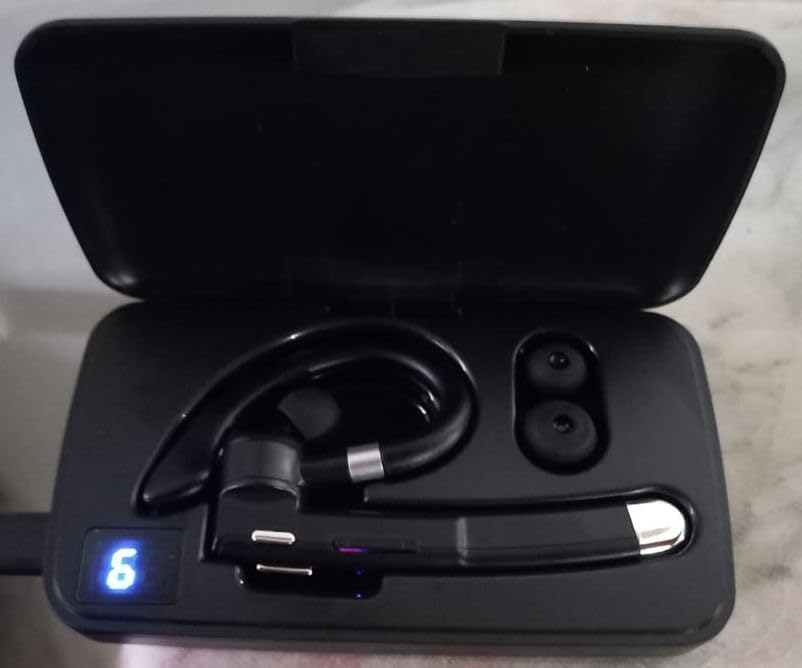 Wireless Bluetooth Headset with ENC Microphone & Charging Case
