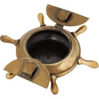 Brass Nautical Wheel Ashtray
