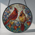 Cardinal Stained Glass Suncatcher