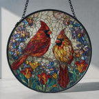 Cardinal Stained Glass Suncatcher