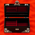 Mother of Pearl Jewelry Box with Mirror Handmade Storage