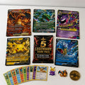 15-Card Pokémon Assortment with Stickers and Collectible Coin