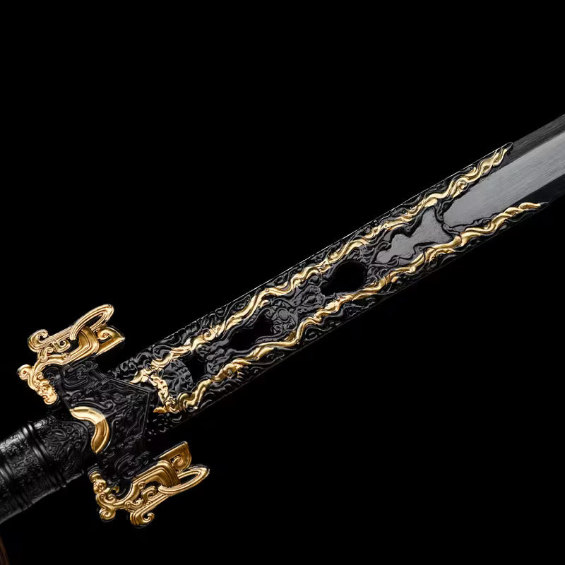 Handmade Han-Style Steel Sword with Scabbard