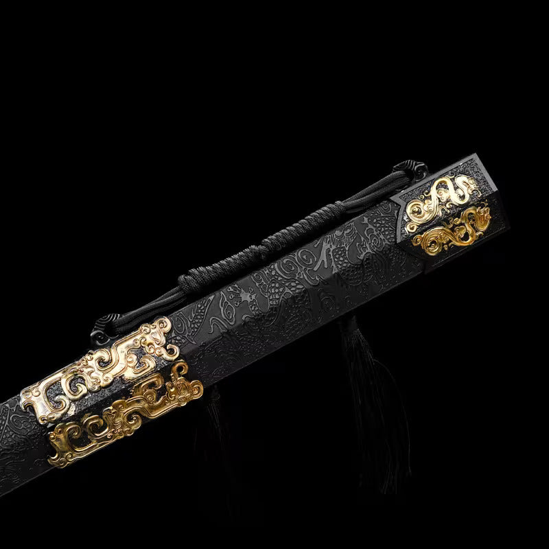 Handmade Han-Style Steel Sword with Scabbard