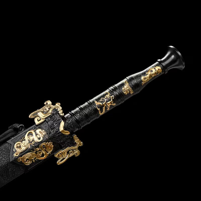 Handmade Han-Style Steel Sword with Scabbard