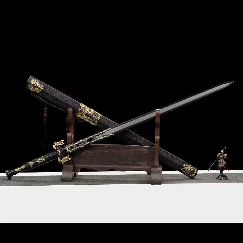 Handmade Han-Style Steel Sword with Scabbard