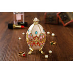 Enameled Openwork Egg-Shaped Trinket Box