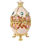 Enameled Openwork Egg-Shaped Trinket Box
