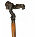 Brass Skull Handle Rosewood Walking Cane