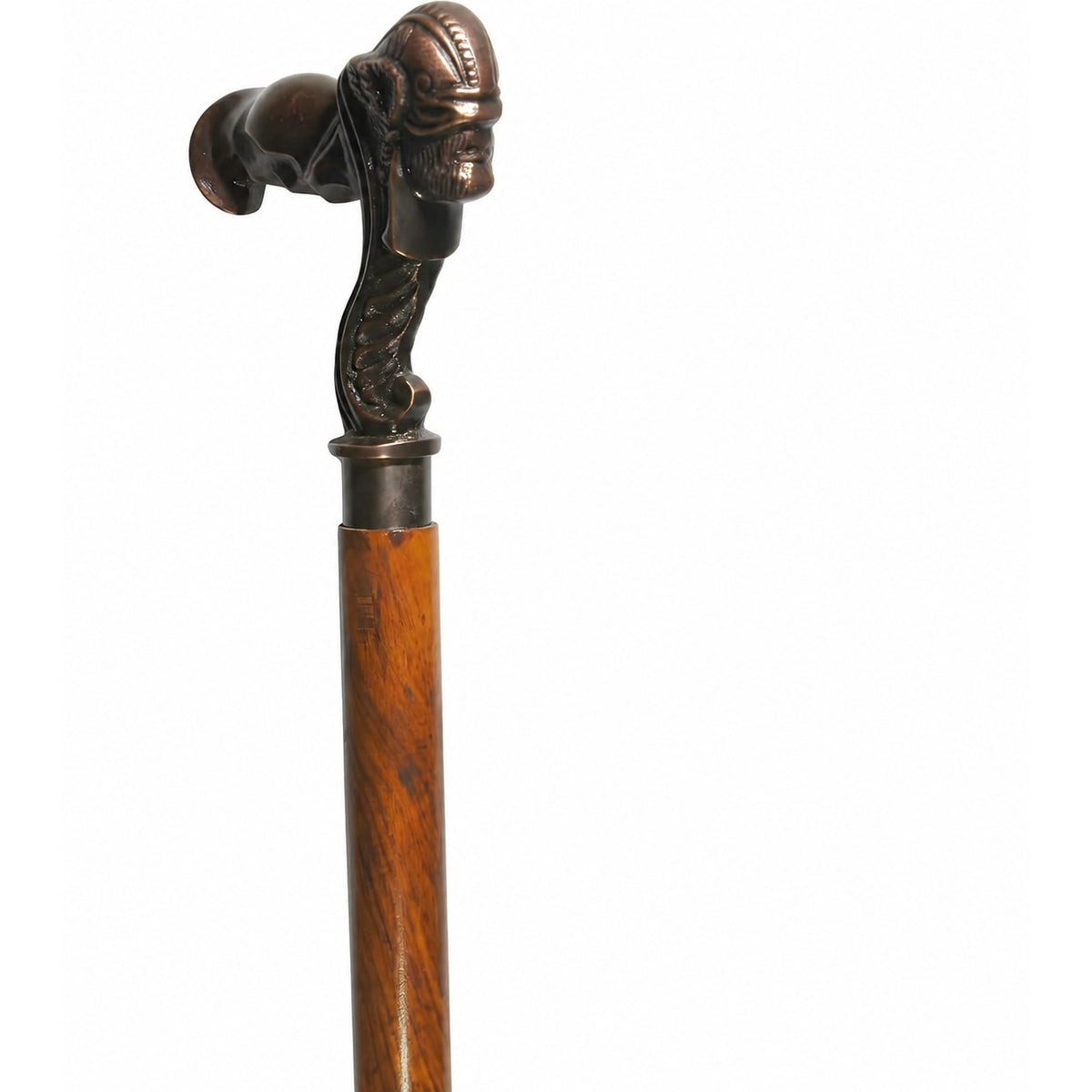 Brass Skull Handle Rosewood Walking Cane