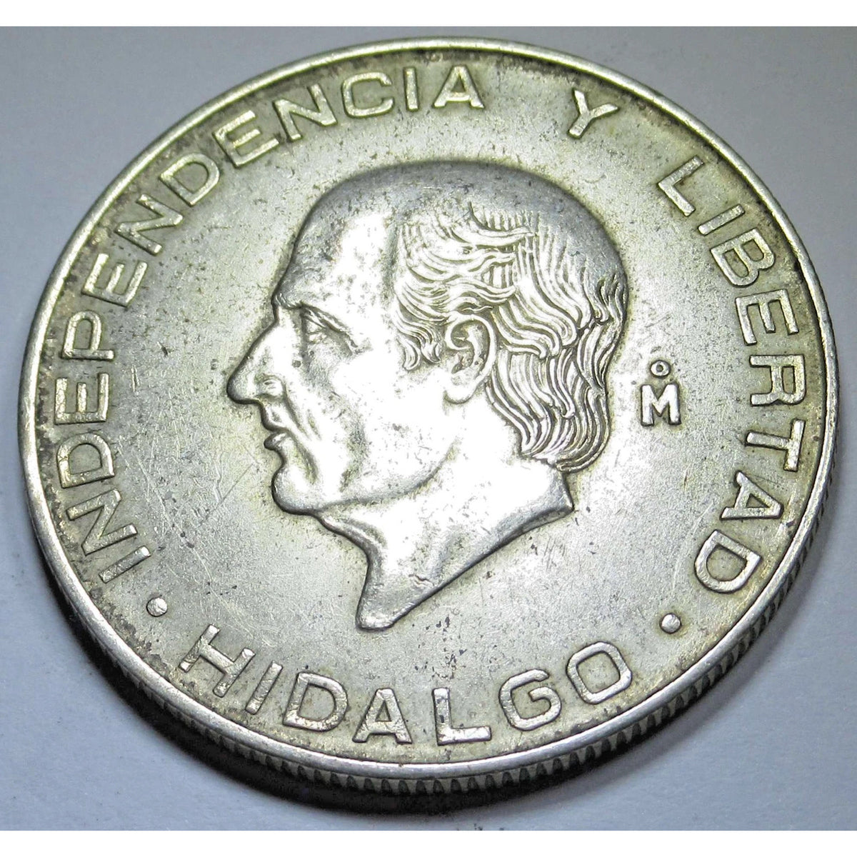 1956 Mexico Hidalgo Silver 5 Pesos Coin