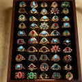 12-Piece Assorted Bohemian-Style Fashion Ring Lot