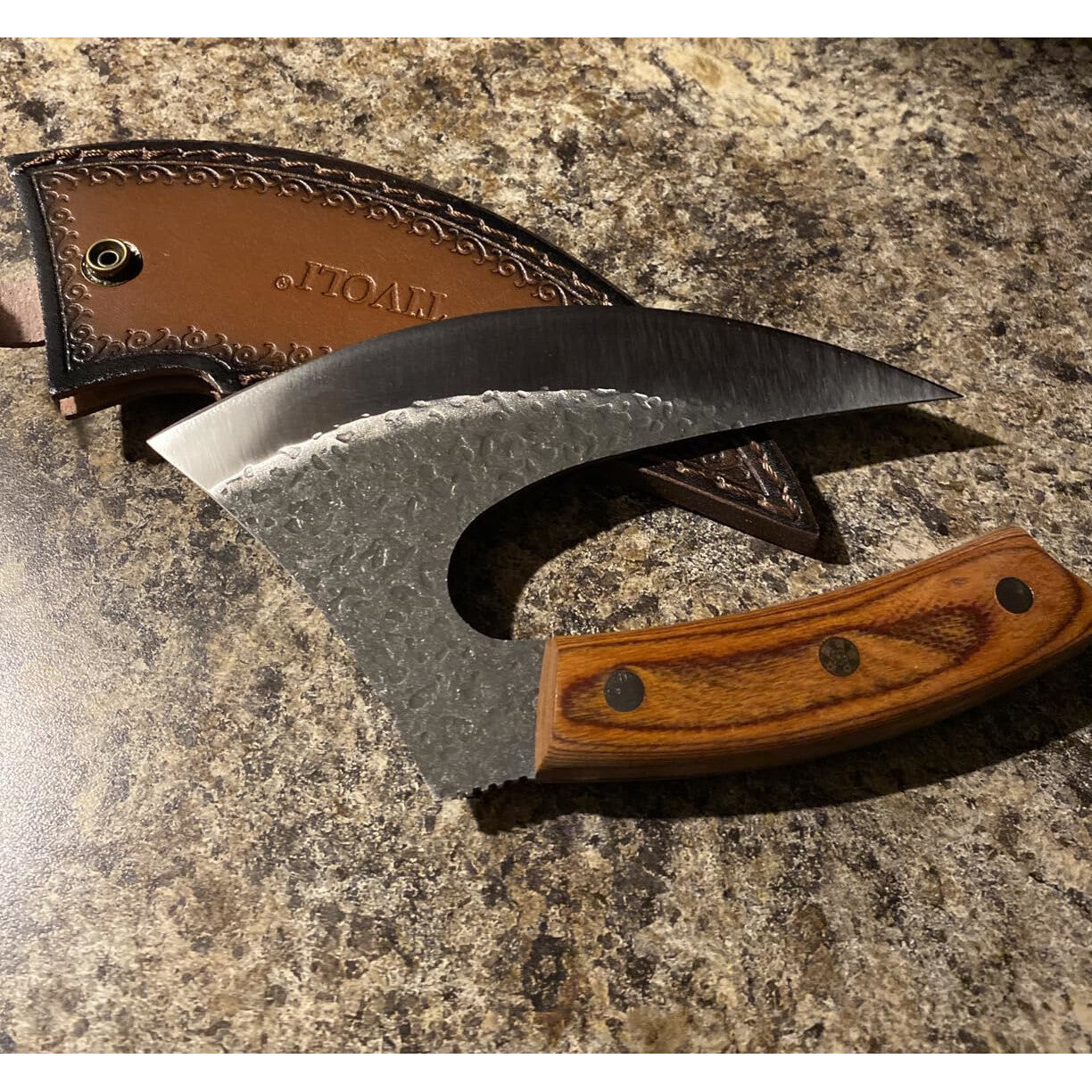 Hand Forged Viking Style Ulu Knife