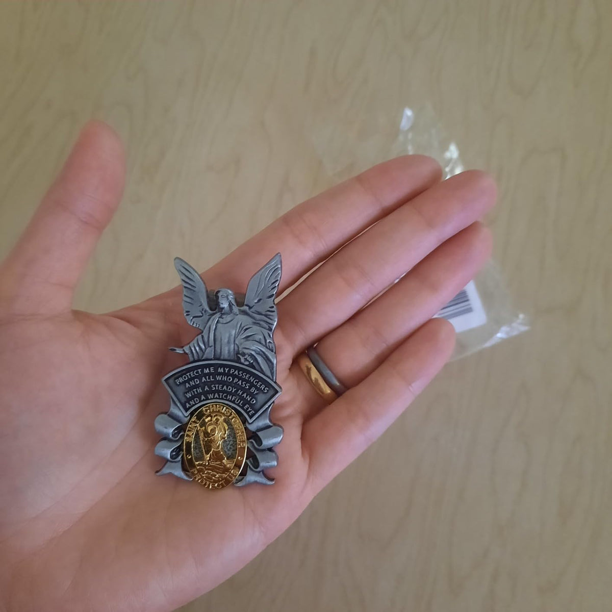 Guardian Angel Saint Christopher Car Visor Clip