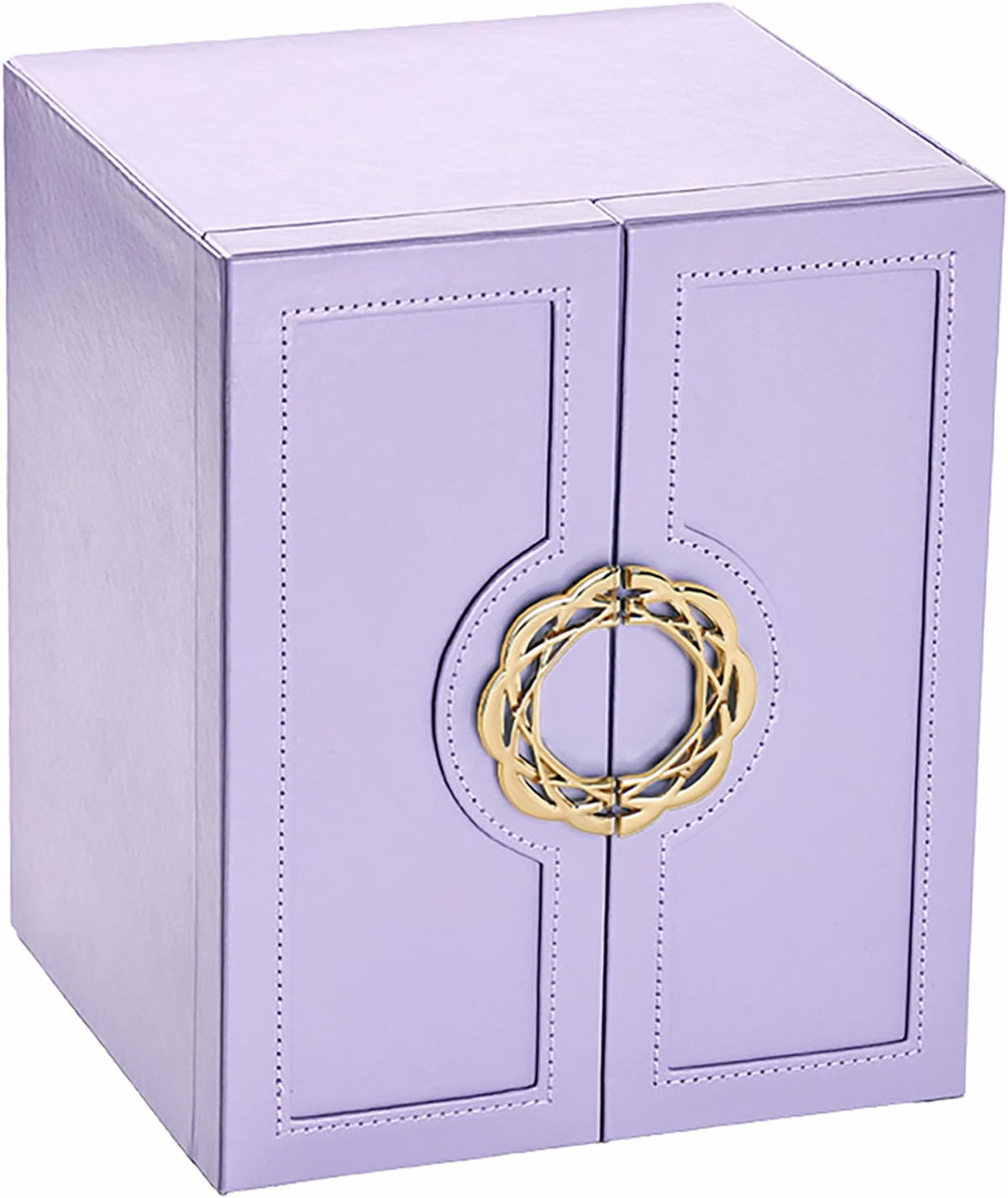 Large 5-Drawer Faux Leather Jewelry Organizer Box