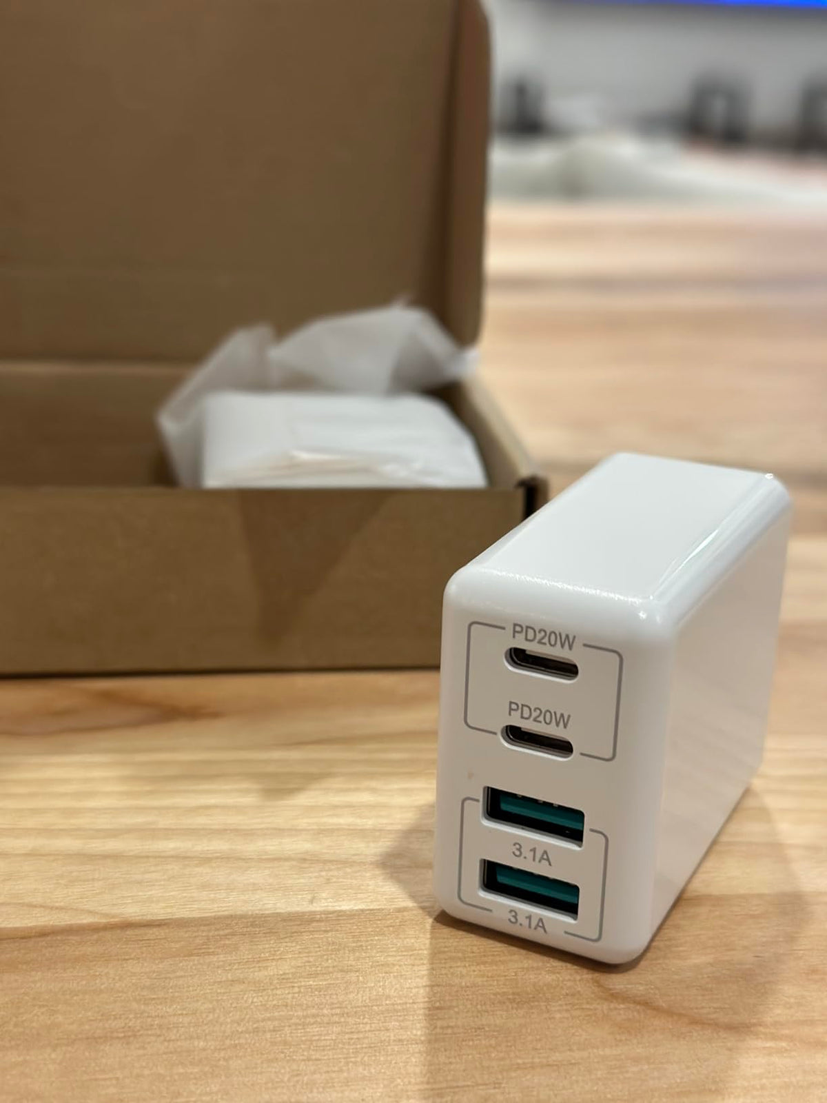 2-Pack 40W 4-Port USB-C & USB-A Fast Wall Chargers