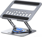 Adjustable 360° Rotating Laptop Stand – Gray
