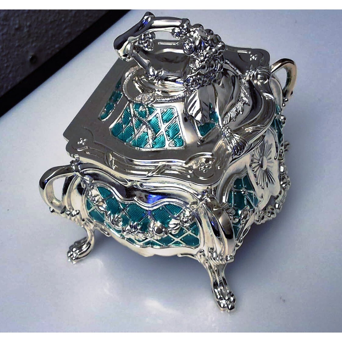 Metal Jewelry Trinket Box Keepsake