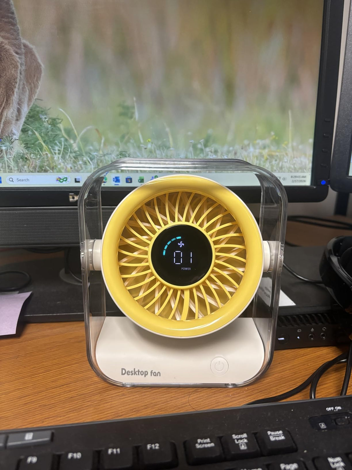 Rechargeable USB Desk Fan with 100 Speeds & Digital Display