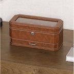 Leather 4 Slot Watch Display Box