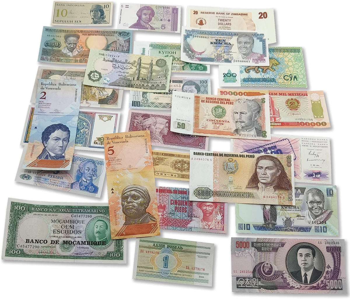 25-Piece World Banknote Collection