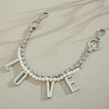 LOVE Heart & Cherry Double-Layer Bag Charm Keychain
