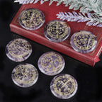 Set 7 Amethyst Engraved Archangel Talisman Collection