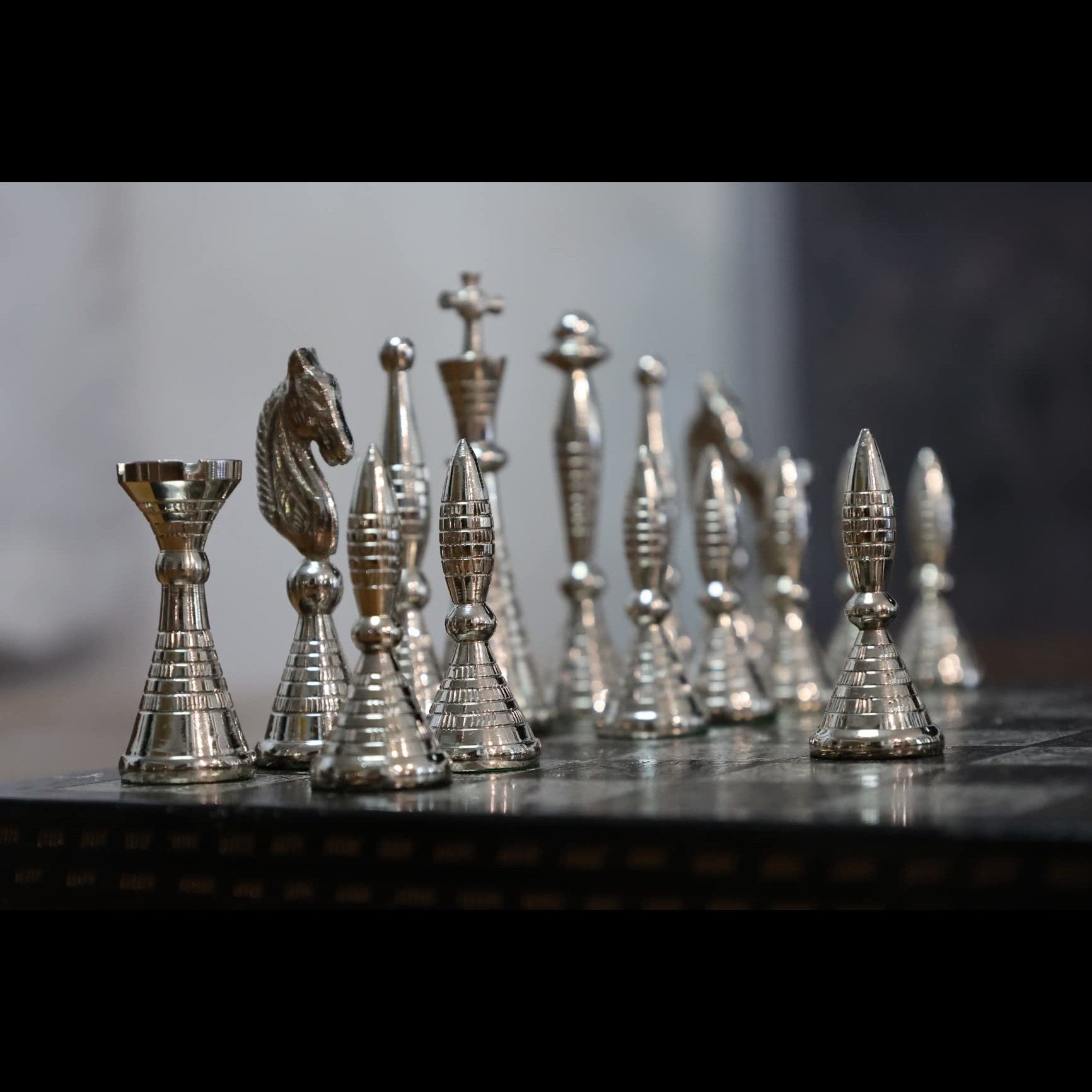 Guruji's Legacy Handcrafted Brass Tribal Chess Set
