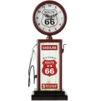 Vintage Route 66 Gas Pump Mantle Clock