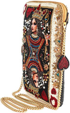 Queen of Hearts Beaded Mini Crossbody Bag