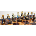 Royal Cats vs Dogs Hand-Painted Chess Set