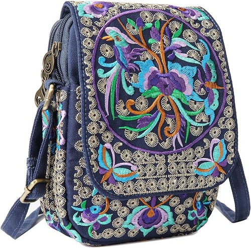 Bohemian Embroidered Mini Travel Bag